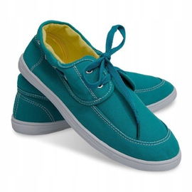 Mocassins en toile de baskets VB14 Vert 5