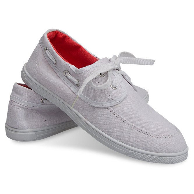Mocassins en Tissu Baskets VB14 Blanc blanche 1 Mocassins en Tissu Baskets VB14 Blanc blanche 1