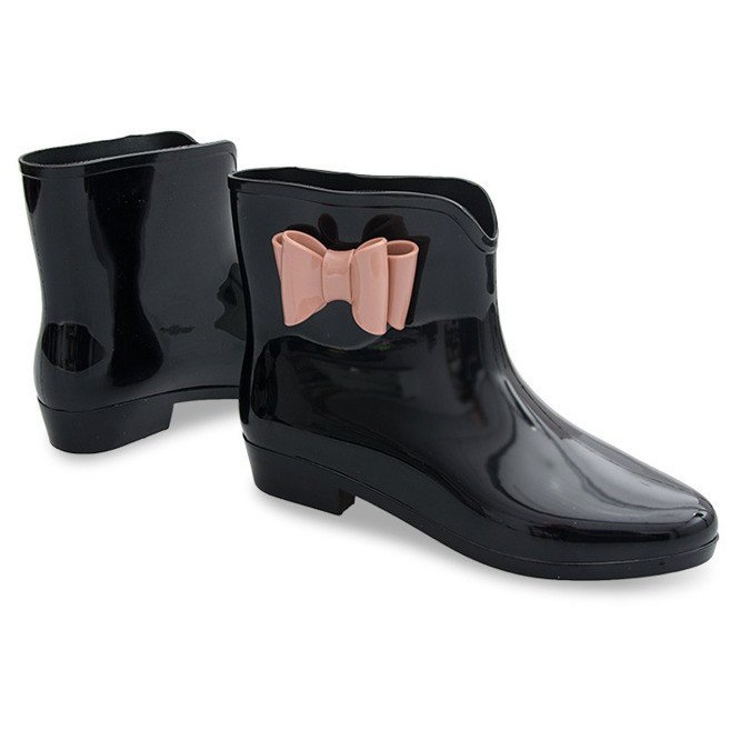 Bottines Wellington avec nœud NEW2 Noir le noir 1