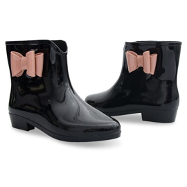 Bottines Wellington avec nœud NEW2 Noir 2