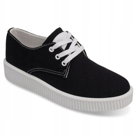 Baskets à lacets creepers noires BK-15 1