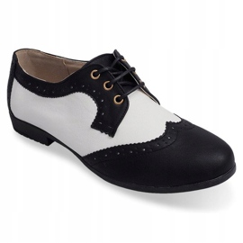 Chaussures de Jazz Classiques 4D85G Noir blanc 1