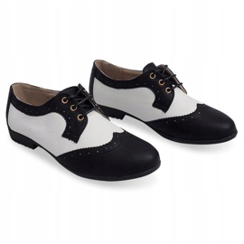 Chaussures de Jazz Classiques 4D85G Noir blanc 2