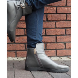 Bottes élégantes chaudes avec boucle HW12 Gris 6