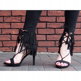 Sandales à Franges Boho 8125 Noir le noir 5