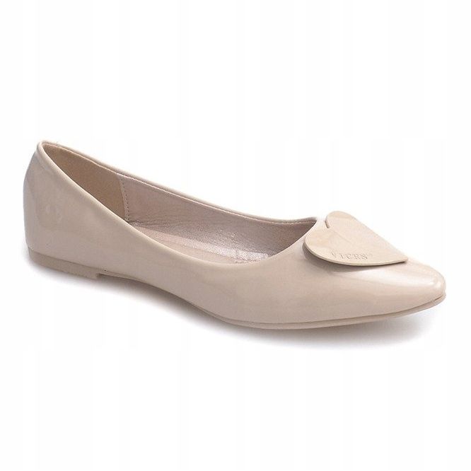 Ballerines Laquées Coeurs 4003 Beige 1