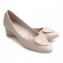 Ballerines Laquées Coeurs 4003 Beige 5