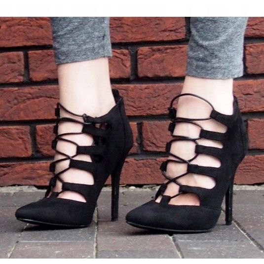 Sandales Bottes Hautes En Daim 11033-1A Noir le noir 1