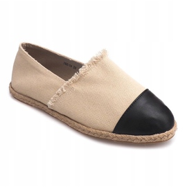 Espadrilles Lin 760 Baskets Beiges noir 1