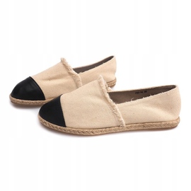 Espadrilles Lin 760 Baskets Beiges le noir 2