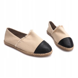 Espadrilles Lin 760 Baskets Beiges le noir 3