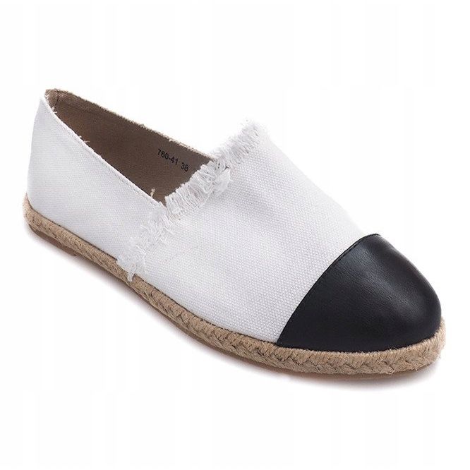 Espadrilles en lin 760 Baskets blanches le noir 1