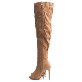Bottines à Talons en Daim ZX-1 Beige 2