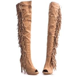Bottines à Talons en Daim ZX-1 Beige 3