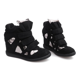 Baskets Compensées Avec Velcro 6041 Noir le noir 2