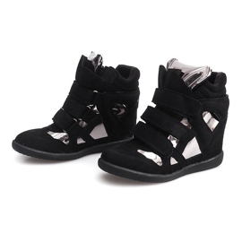Baskets Compensées Avec Velcro 6041 Noir le noir 4