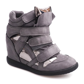 Baskets Compensées Avec Velcro 6041 Gris 2