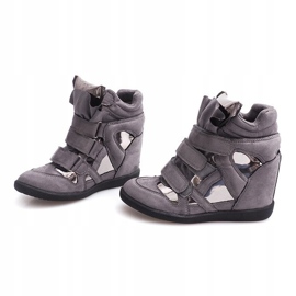 Baskets Compensées Avec Velcro 6041 Gris 1