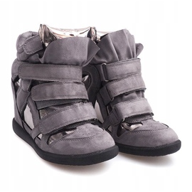 Baskets Compensées Avec Velcro 6041 Gris 3