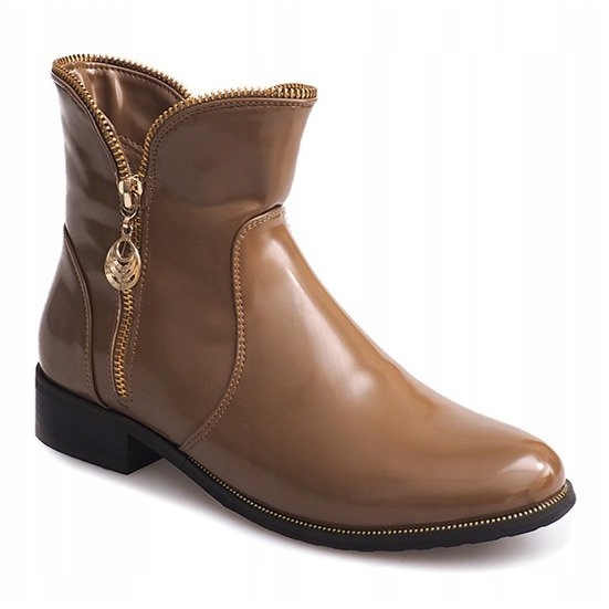 Boots laquées et chaudes QQ-47 Kaki multicolore vert 2