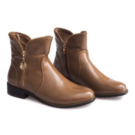 Boots laquées et chaudes QQ-47 Kaki multicolore vert 3
