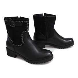 Bottines Motorisées à Clous 1640 Noir le noir 1