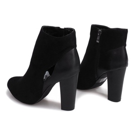 Bottines En Daim Sur Un Poteau Avec Une Fermeture À Glissière T-10 Noir le noir 3