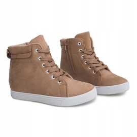 Baskets Compensées TL089 Beige 1