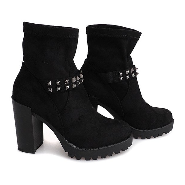 Bottes Sur Un Poteau Boucle 35-796 Noir 1