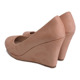 Escarpins Compensés En Daim 2054 Rose 2