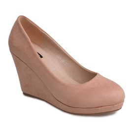 Escarpins Compensés En Daim 2054 Rose 3