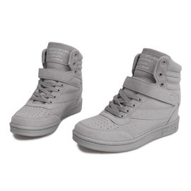 Baskets compensées grises XW33268 4
