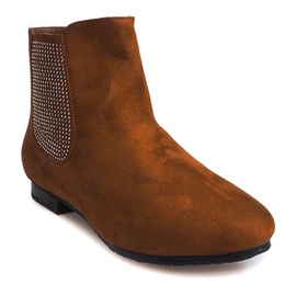 Bottines Daim Bottines Chelsea 7-133 Camel brun 4