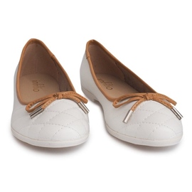 Ballerines Avec Noeud CS003 Blanc blanche 2