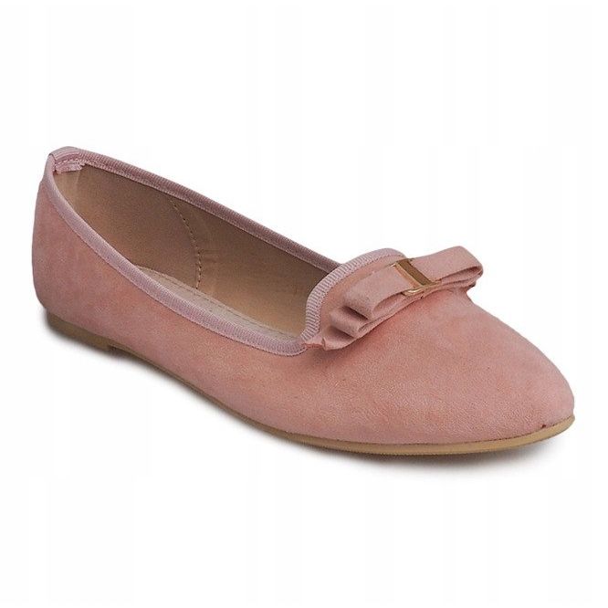 Ballerines En Daim Avec Noeud 1188-20 Rose 2