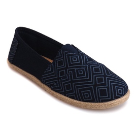 Espadrilles en lin B211-3 Baskets bleues 3