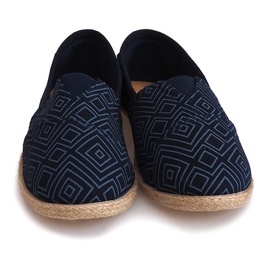 Espadrilles en lin B211-3 Baskets bleues 2