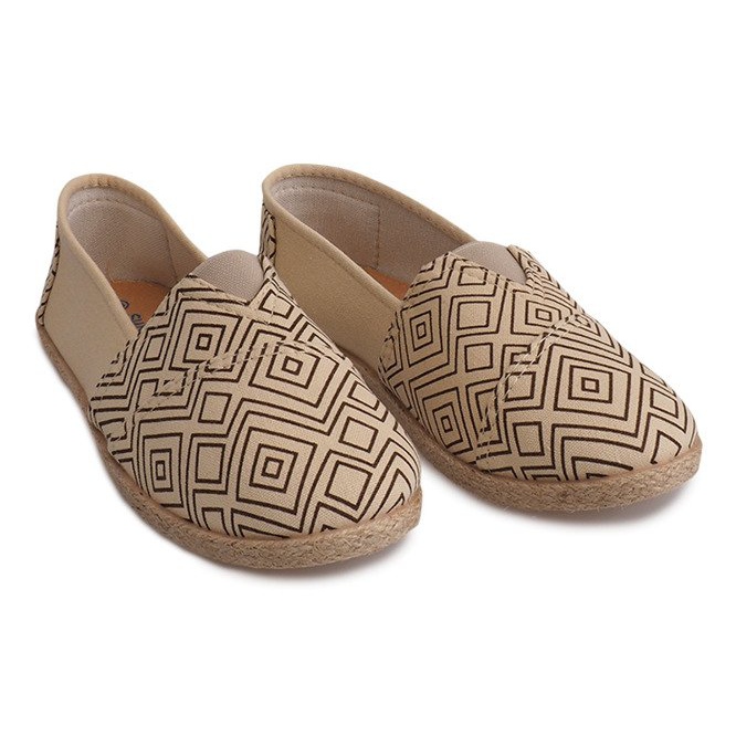 Espadrilles en lin B211-1 Baskets beiges 1