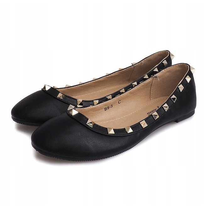 Ballerines Classiques Avec Clous B8-3 Noir le noir 1