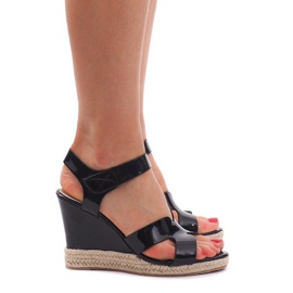Sandales Compensées 5H5670 Noir 1