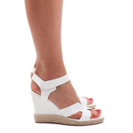 Sandales Compensées 5H5670 Blanc brun 2