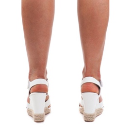 Sandales Compensées 5H5670 Blanc brun 3
