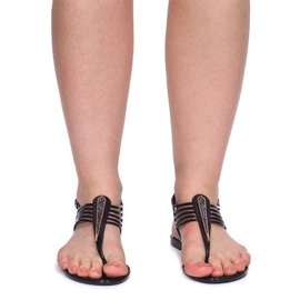 Sandales Meliski Avec Cyrkoniami 001-356 Noir le noir 1