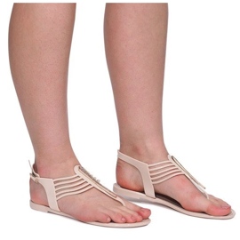 Sandales Meliski Avec Cyrkoniami 001-356 Beige 1 Sandales Meliski Avec Cyrkoniami 001-356 Beige 1