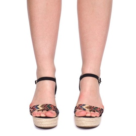 Sandales Compensées 100-540 Noir 2