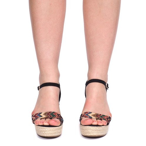 Sandales Compensées 100-540 Noir 2