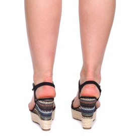 Sandales Compensées 100-540 Noir 1