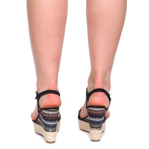 Sandales Compensées 100-540 Noir le noir 1