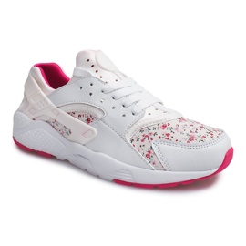 Baskets De Sport Avec Fleurs 613 Blanc 1