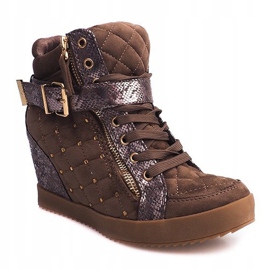Baskets Compensées 6227-Y Kaki multicolore vert 2